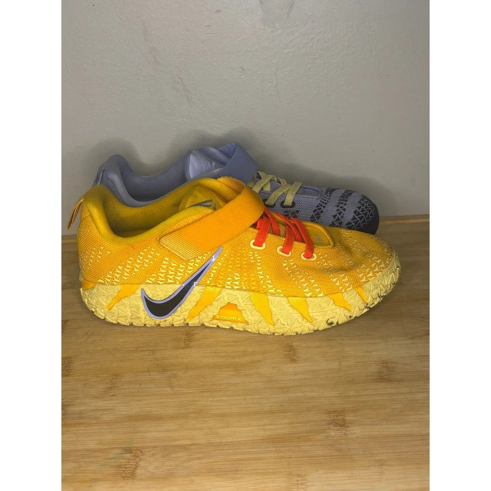 Nike Ja 1 Mismatched Yellow Purple Kids Basketball Shoes FB8977-400